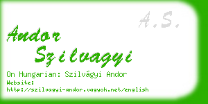 andor szilvagyi business card