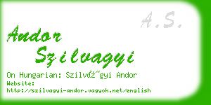 andor szilvagyi business card